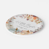 Herfst Baby shower A Little Pumpkin Papieren Bordje (Gekanteld)