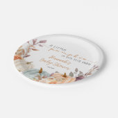 Herfst Baby shower A Little Pumpkin Papieren Bordje (Gekanteld)