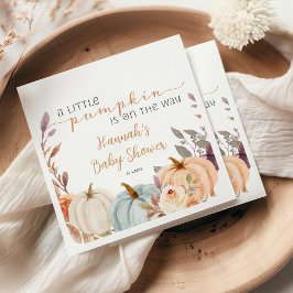 Herfst Baby shower A Little Pumpkin Servet