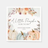 Herfst Baby shower A Little Pumpkin Servet (Voorkant)