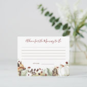 Herfst Baby shower Advies Kaart (Staand voorkant)