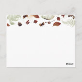 Herfst Baby shower Advies Kaart (Achterkant)