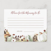 Herfst Baby shower Advies Kaart (Voorkant)