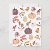 Herfst Baby shower Advies voor Mam & Pap Kaart Notitiekaartje (Achterkant)