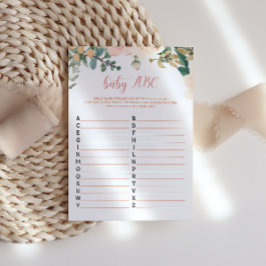 Herfst Baby shower Baby ABC Game Kaart