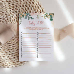 Herfst Baby shower Baby ABC Game Kaart