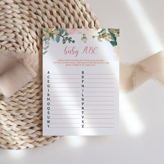 Herfst Baby shower Baby ABC Game Kaart