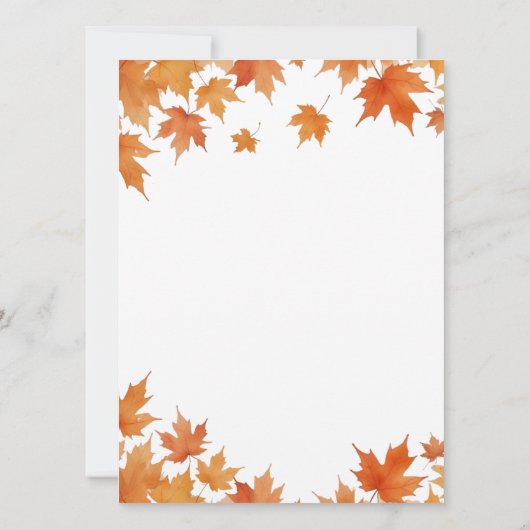 Herfst Baby shower Baby voorspellingen Game Kaart (Achterkant)