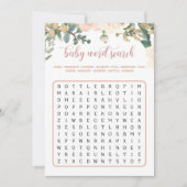 Herfst Baby shower Baby Word Search Game Kaart (Voorkant)