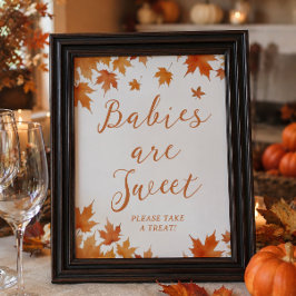 Herfst Baby Shower Baby's zijn Lief Favor Poster