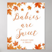 Herfst Baby shower Baby's zijn Sweet Favour Poster (Voorkant)