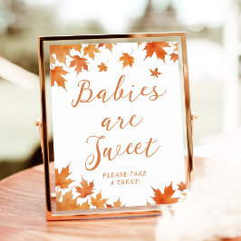 Herfst Baby shower Baby's zijn Sweet Favour Poster