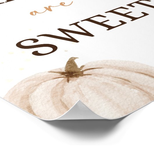 Herfst Baby shower baby's zijn zoet Poster (Hoek)