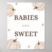 Herfst Baby shower baby's zijn zoet Poster (Voorkant)