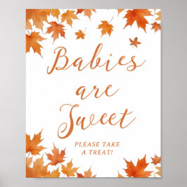 Herfst Baby Shower Baby's zijn Zoete Geschenken Poster