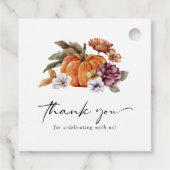 Herfst Baby shower Bedankjes Labels (Achterkant)