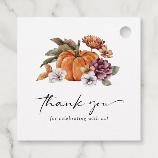 Herfst Baby shower Bedankjes Labels (Achterkant)