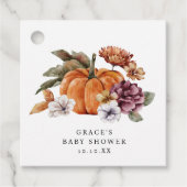 Herfst Baby shower Bedankjes Labels (Voorkant)
