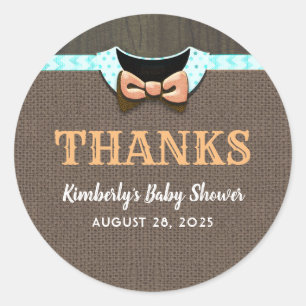 Herfst Baby shower Bedankt Classic Ronde Sticker