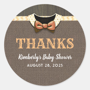 Herfst Baby shower Bedankt Ronde Sticker