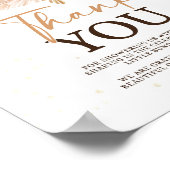 Herfst Baby shower Bedankt Teken Poster (Hoek)