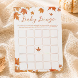 Herfst Baby Shower Bingo Spelkaart Kaart