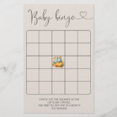 Herfst Baby shower Blauw Pompoen Vrachtwagen Bingo (Voorkant)