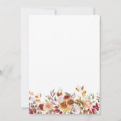 Herfst Baby shower Bloemen Kaart (Achterkant)