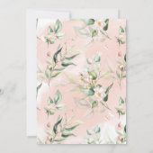 Herfst Baby shower Blush Pink & White Little Pumpk Kaart (Achterkant)