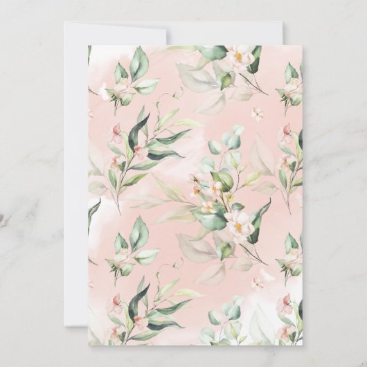 Herfst Baby shower Blush Pink & White Little Pumpk Kaart (Achterkant)