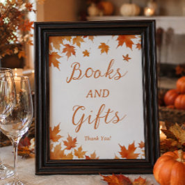 Herfst Baby Shower Boeken en Cadeaus Poster