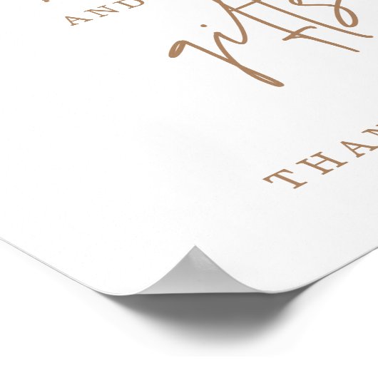 Herfst Baby shower Boeken en Geschenken Teken, Pom Poster (Hoek)