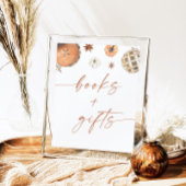 Herfst Baby shower Boeken en Geschenken Teken, Pom Poster