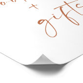 Herfst Baby shower Boeken en Geschenken Teken, Pom Poster (Hoek)