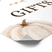 Herfst Baby shower boeken en geschenken teken Poster (Hoek)