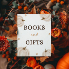 Herfst Baby shower boeken en geschenken teken Poster