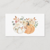 Herfst Baby shower boeken voor baby Behuizing Kaar Informatiekaartje (Achterkant)