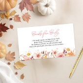 Herfst Baby shower boeken voor Baby behuizing Kaar Informatiekaartje