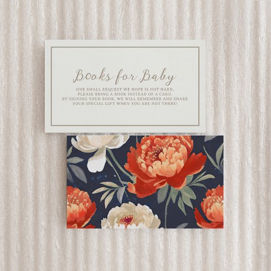 Herfst Baby shower Boeken voor Baby Enclosure Kaar Informatiekaartje