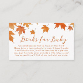 Herfst Baby Shower Boeken Voor Baby Informatiekaartje