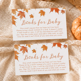 Herfst Baby Shower Boeken Voor Baby Informatiekaartje