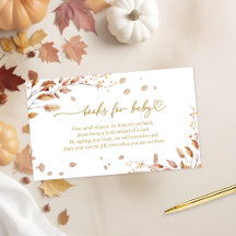 Herfst Baby shower Boeken voor Baby