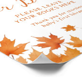 Herfst Baby shower Boeken voor Baby Poster (Hoek)
