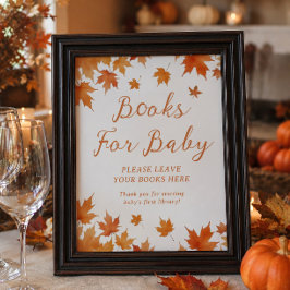 Herfst Baby Shower Boeken voor Baby Poster