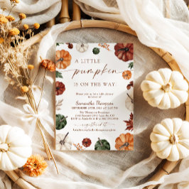 Herfst Baby shower | Boho A Little Pumpkin Kaart