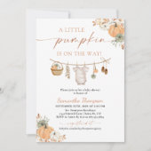 Herfst Baby shower | Boho A Little Pumpkin Kaart (Voorkant)