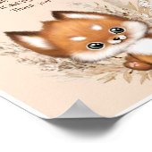 Herfst Baby shower Boho Diaper Raffle Sign Poster (Hoek)