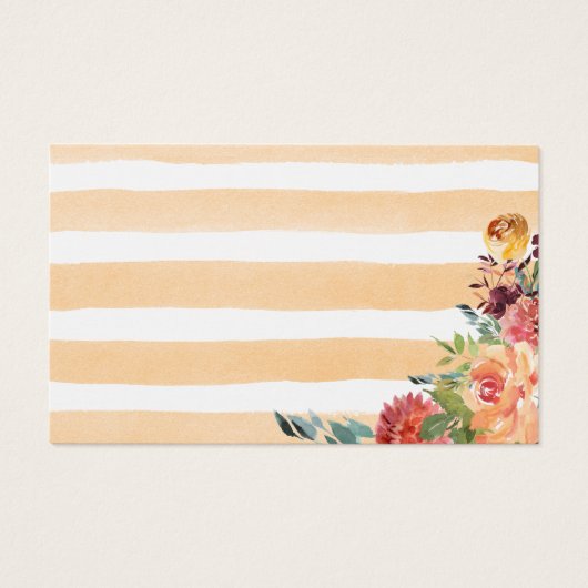 Herfst baby shower Book Request Pumpkin Floral Visitekaartje (Achterkant)