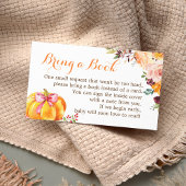 Herfst baby shower Book Request Pumpkin Floral Visitekaartje