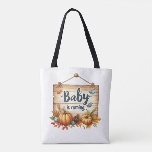 Herfst Baby shower Canvas tas (Achterkant)